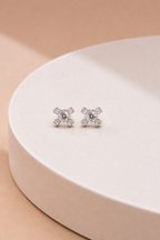 Moissanite Frost Petal Studs