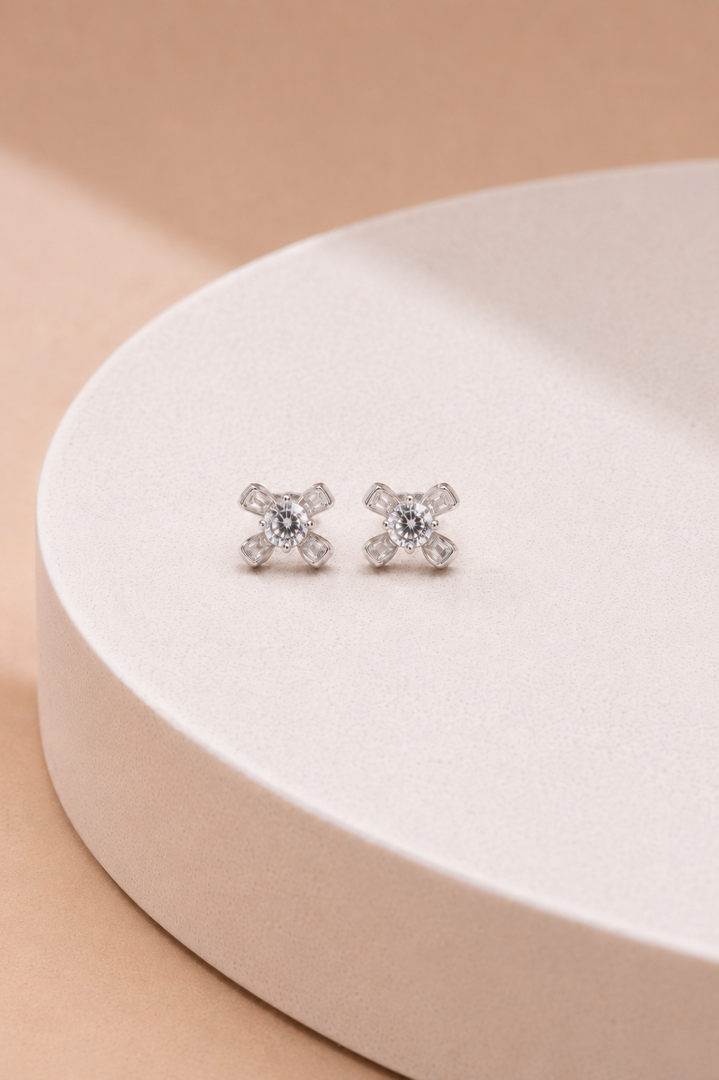Moissanite Frost Petal Studs