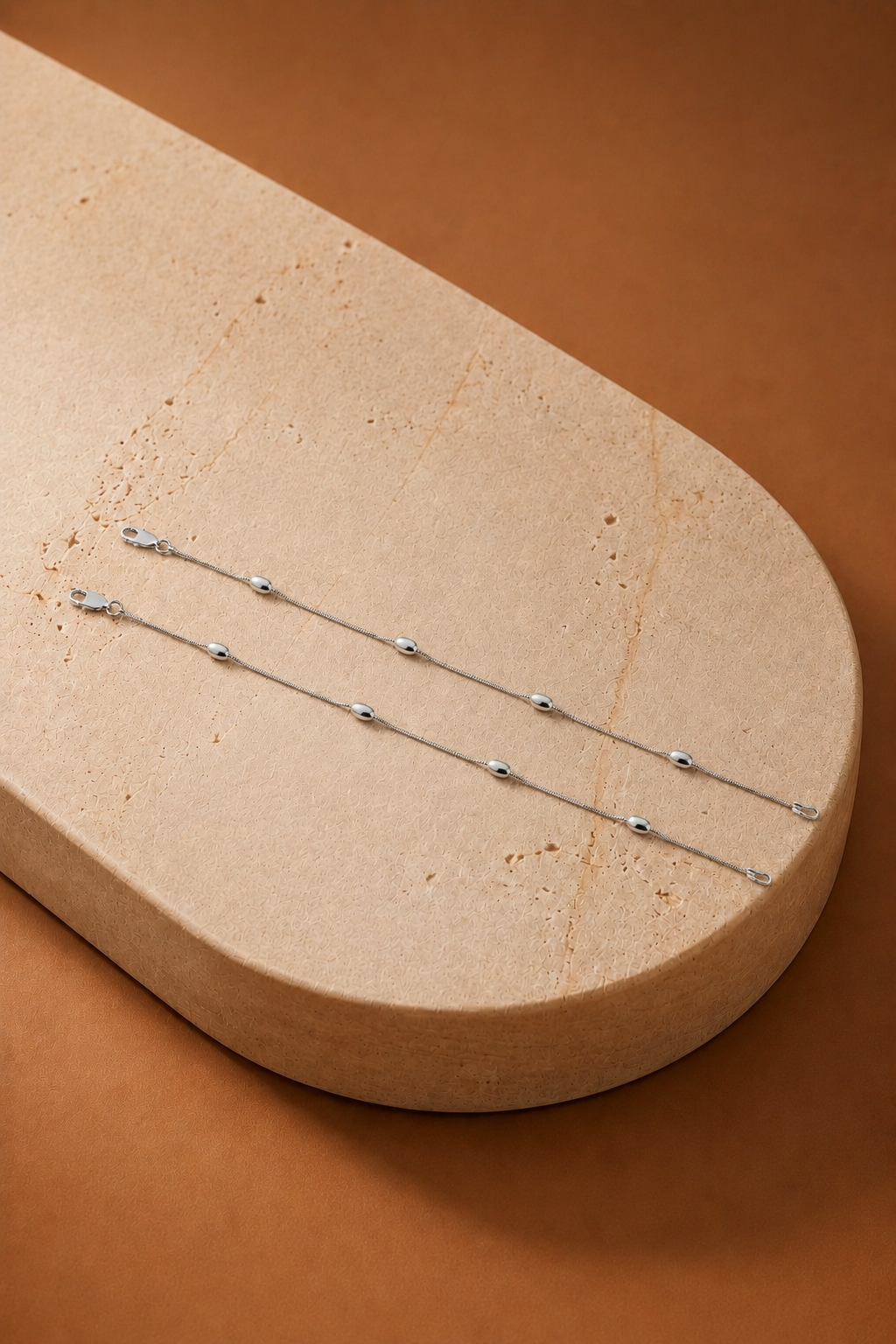 Silver Dew Anklet