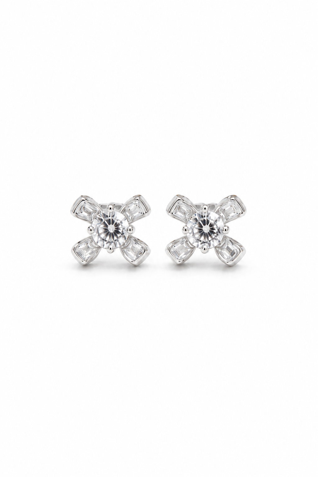 Moissanite Frost Petal Studs