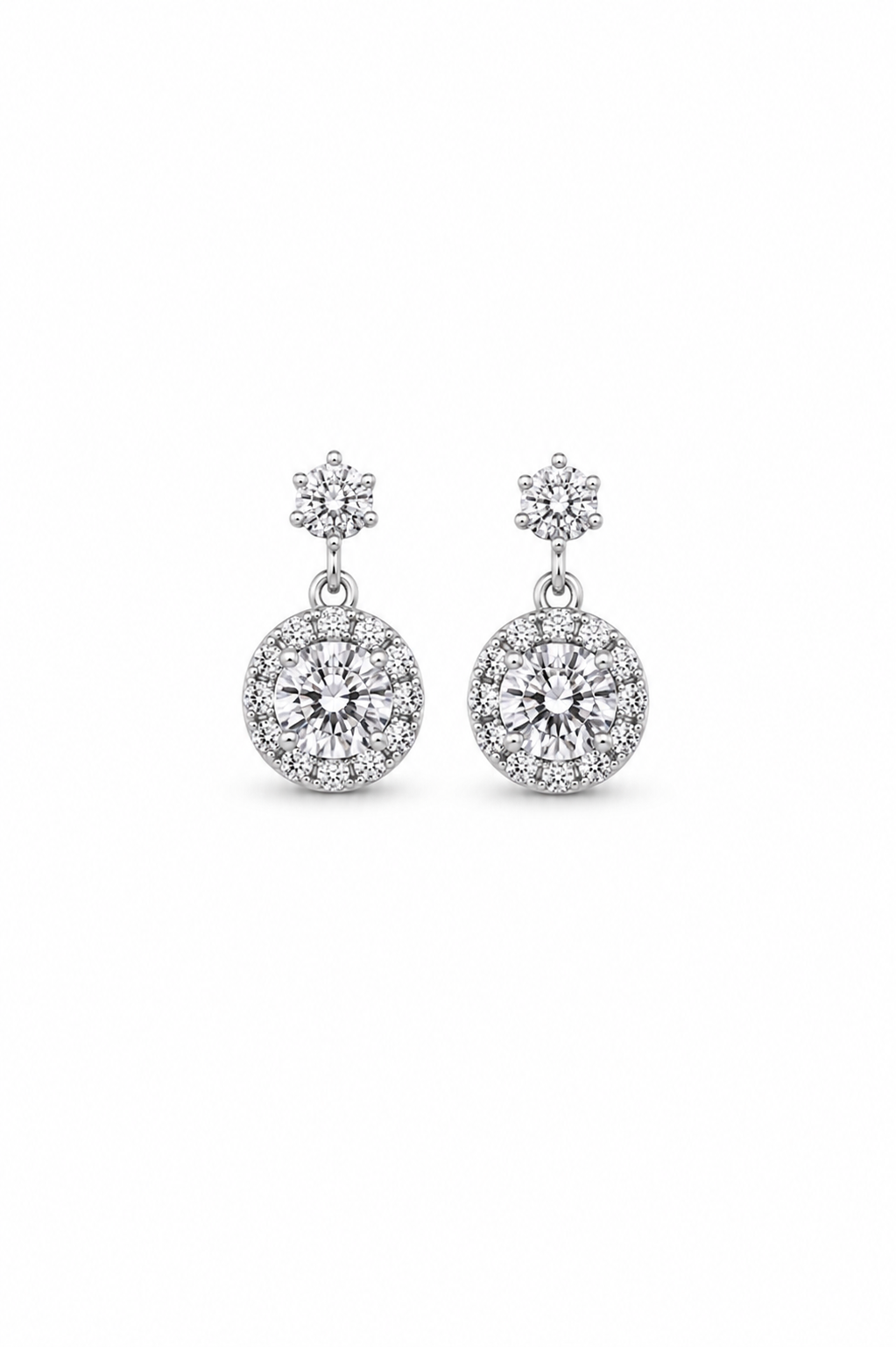 Moissanite Aurora Halo Drops